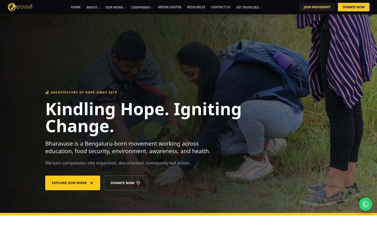 Bharavase movement landing page